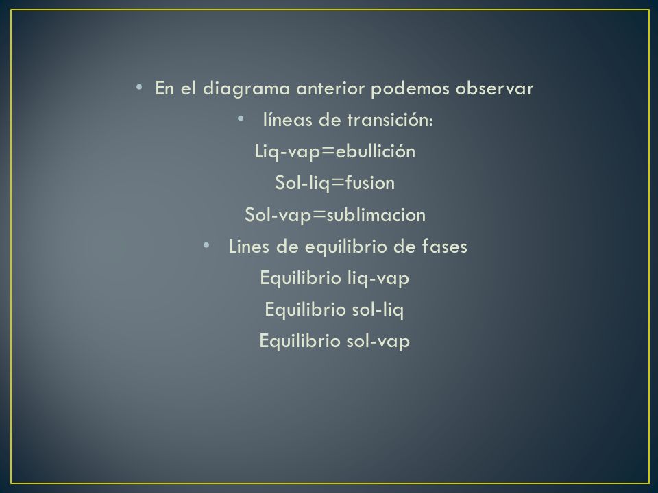 En el diagrama anterior podemos observar líneas de transición:
