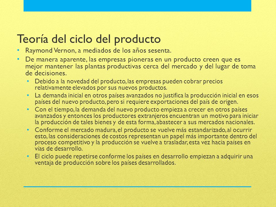Teoría del ciclo del producto