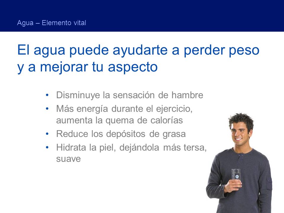 El agua puede ayudarte a perder peso y a mejorar tu aspecto