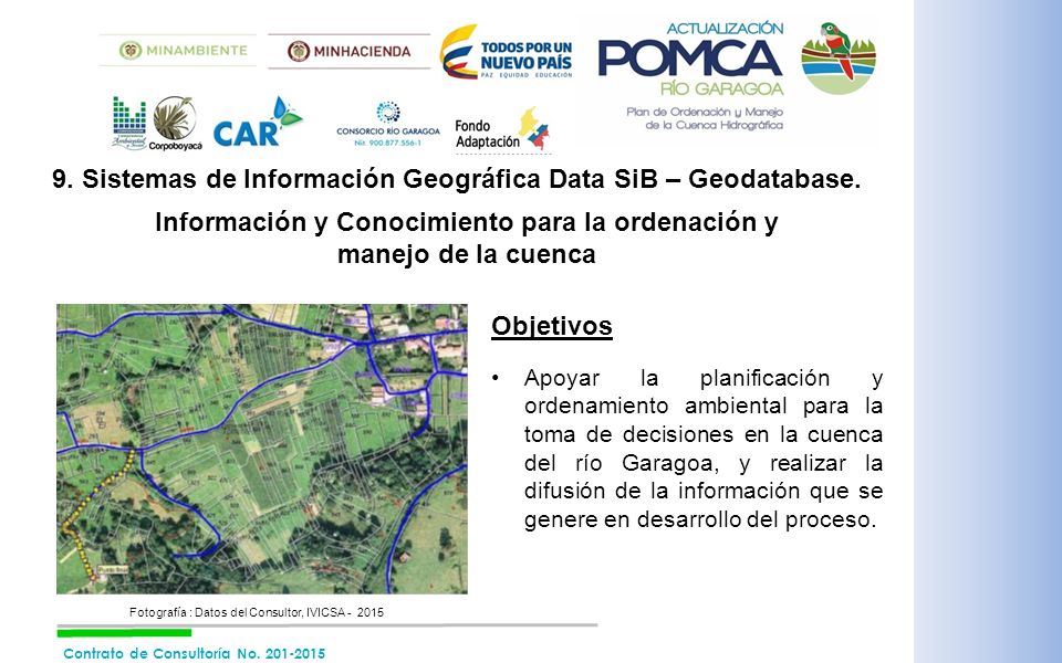 9. Sistemas de Información Geográfica Data SiB – Geodatabase.