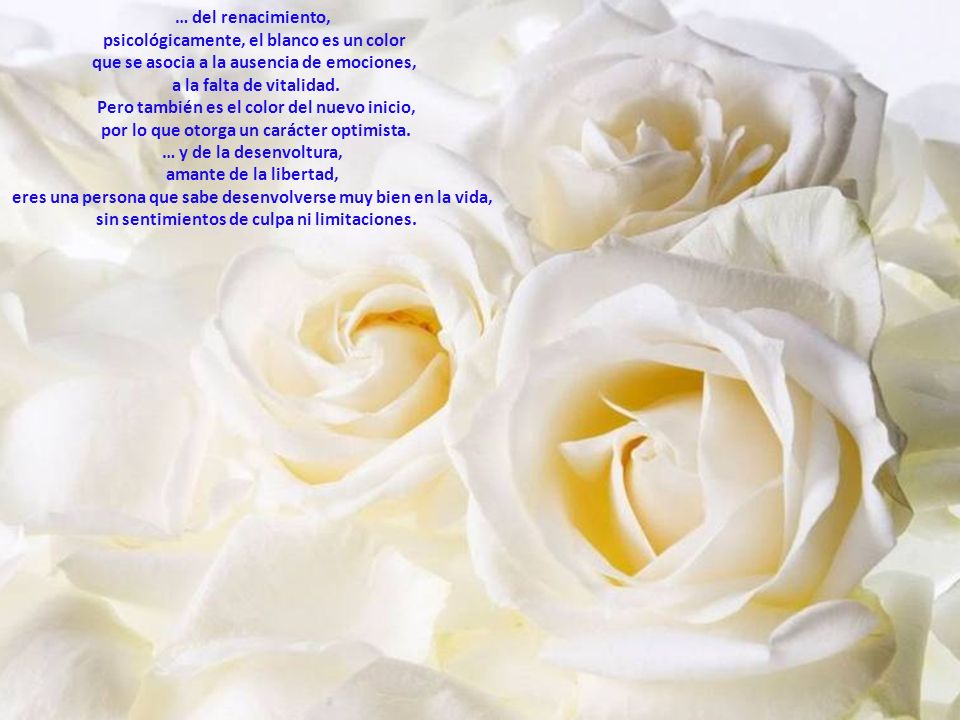 psicológicamente, el blanco es un color