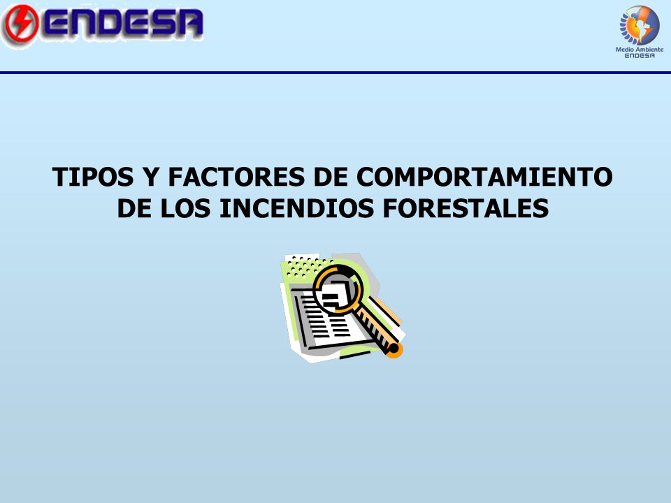 TIPOS Y FACTORES DE COMPORTAMIENTO DE LOS INCENDIOS FORESTALES