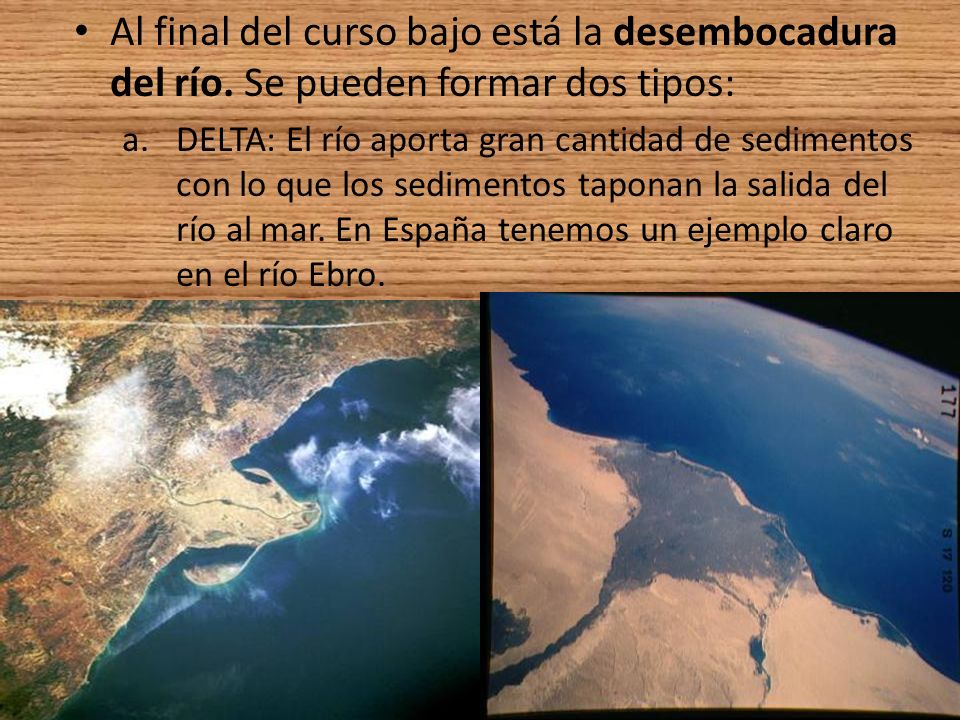 Al final del curso bajo está la desembocadura del río