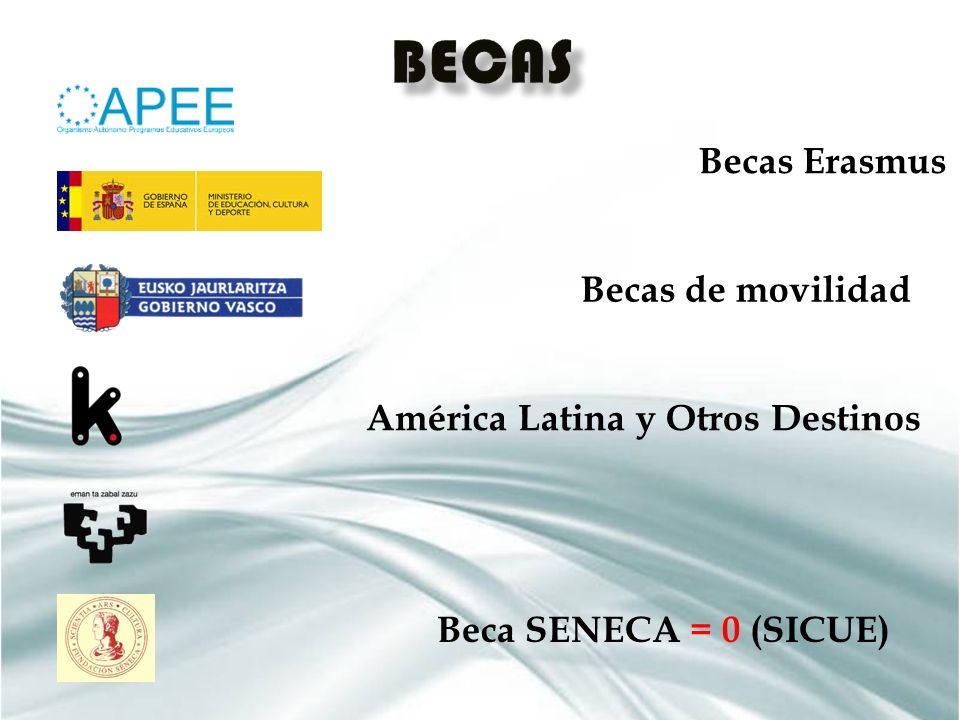 BECAS Becas Erasmus Becas de movilidad América Latina y Otros Destinos