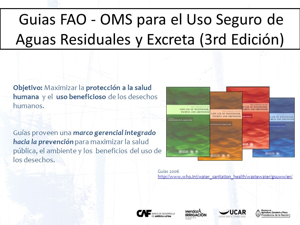 Guias FAO - OMS para el Uso Seguro de Aguas Residuales y Excreta (3rd Edición)