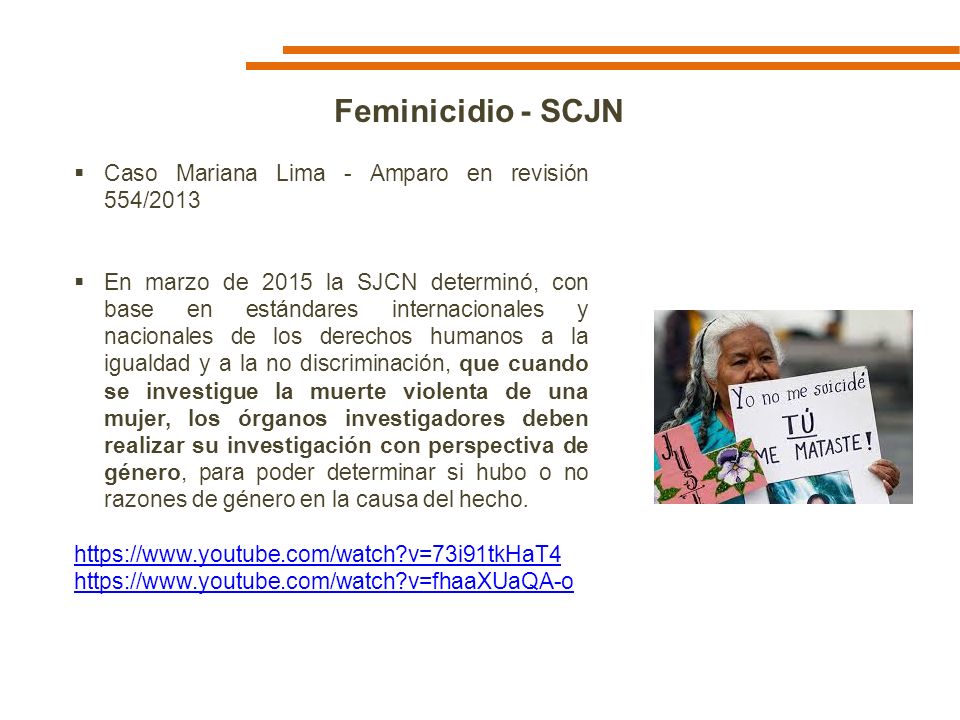 Feminicidio - SCJN Caso Mariana Lima - Amparo en revisión 554/2013