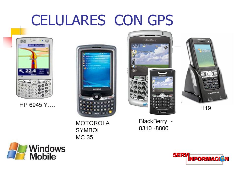CELULARES CON GPS HP 6945 Y…. H19 BlackBerry - MOTOROLA SYMBOL