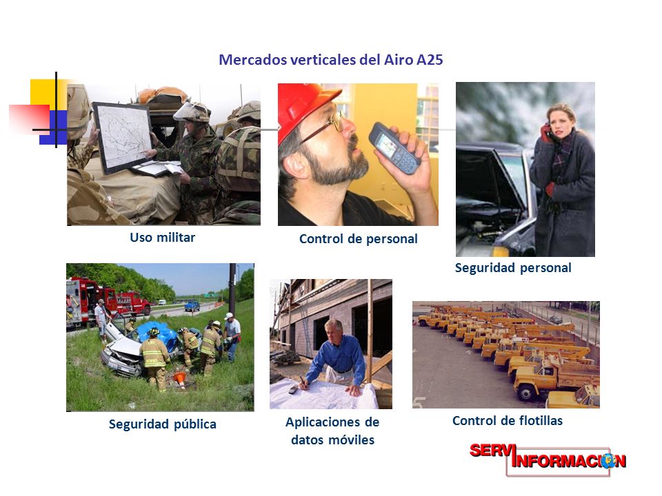 Mercados verticales del Airo A25 Aplicaciones de datos móviles