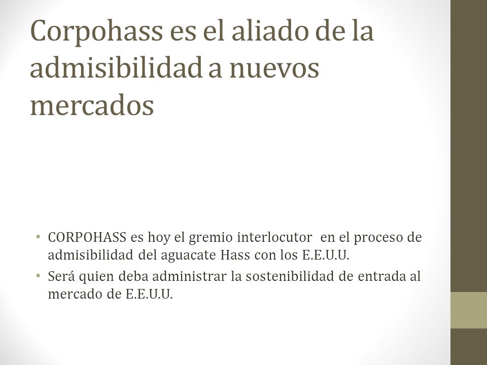 Corpohass es el aliado de la admisibilidad a nuevos mercados