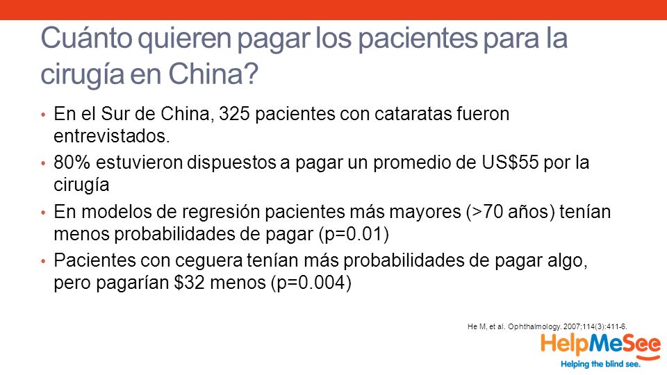 Cuánto quieren pagar los pacientes para la cirugía en China
