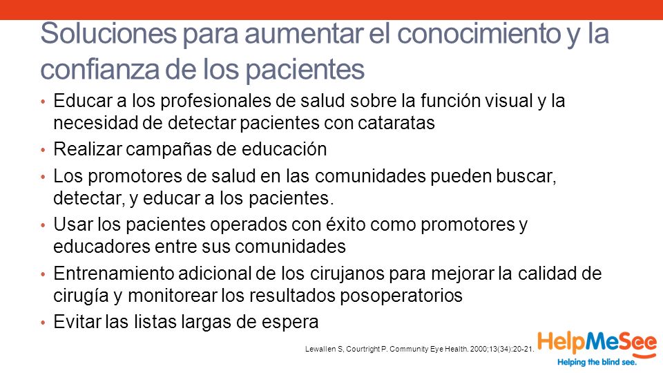 Soluciones para aumentar el conocimiento y la confianza de los pacientes