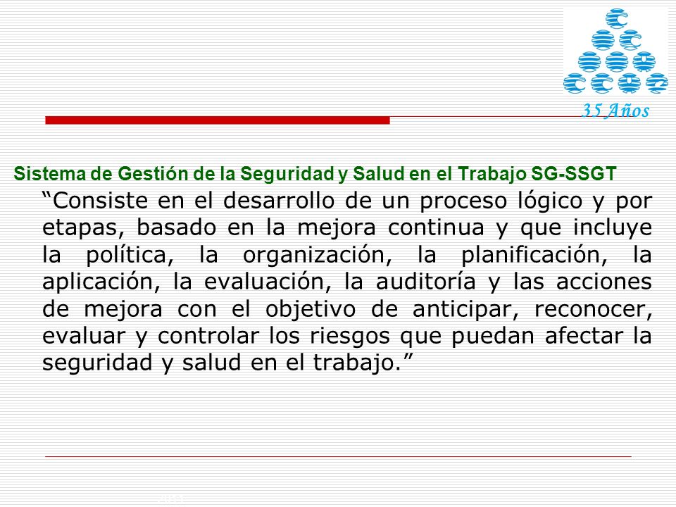 Sistema de Gestión de la Seguridad y Salud en el Trabajo SG-SSGT