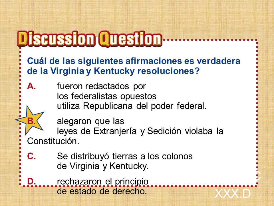 Sección 3 Cuál de las siguientes afirmaciones es verdadera de la Virginia y Kentucky resoluciones