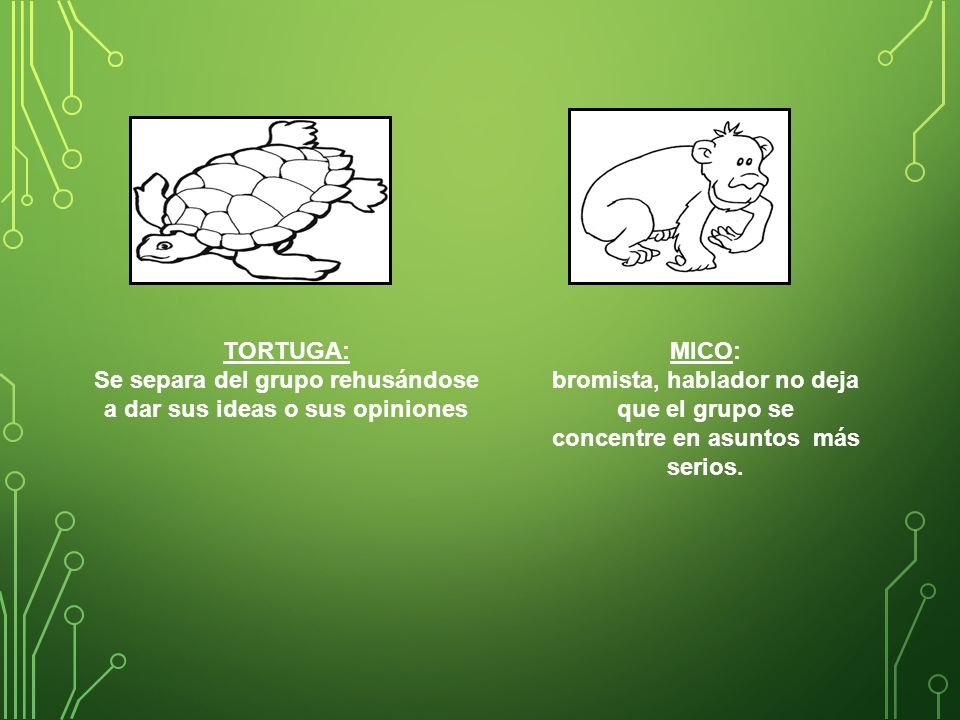 Se separa del grupo rehusándose a dar sus ideas o sus opiniones MICO: