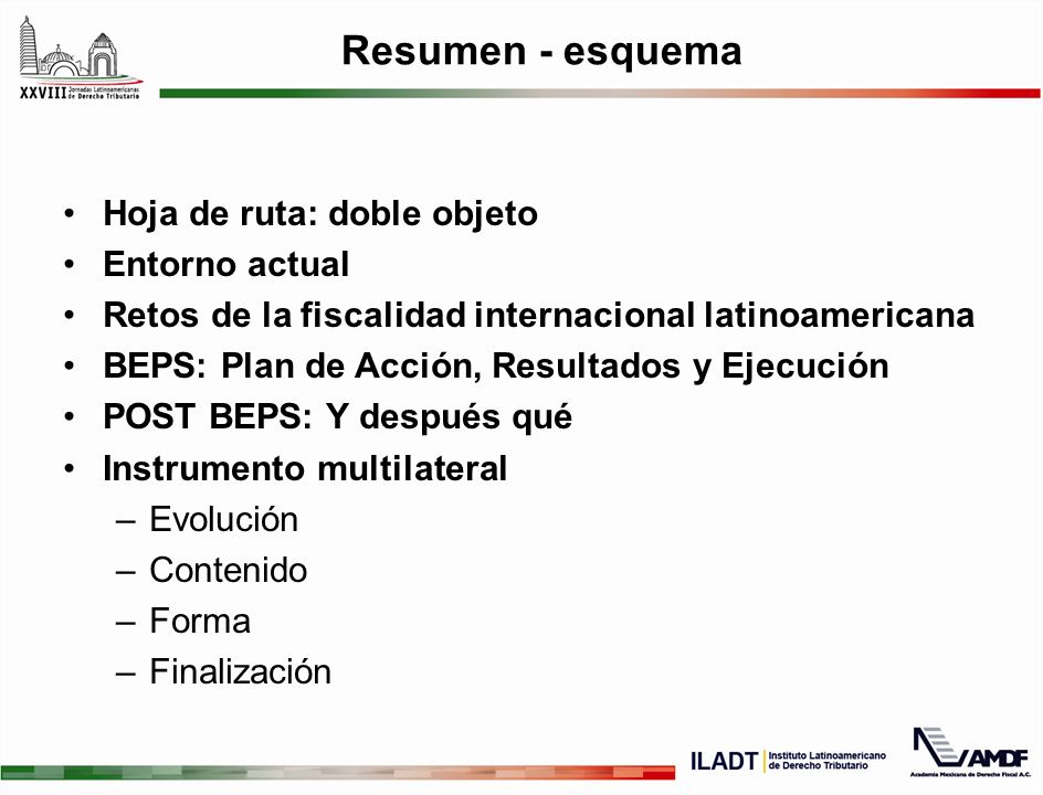 Resumen - esquema Hoja de ruta: doble objeto Entorno actual