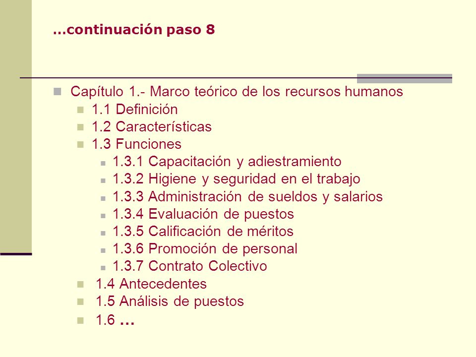 Capítulo 1.- Marco teórico de los recursos humanos 1.1 Definición