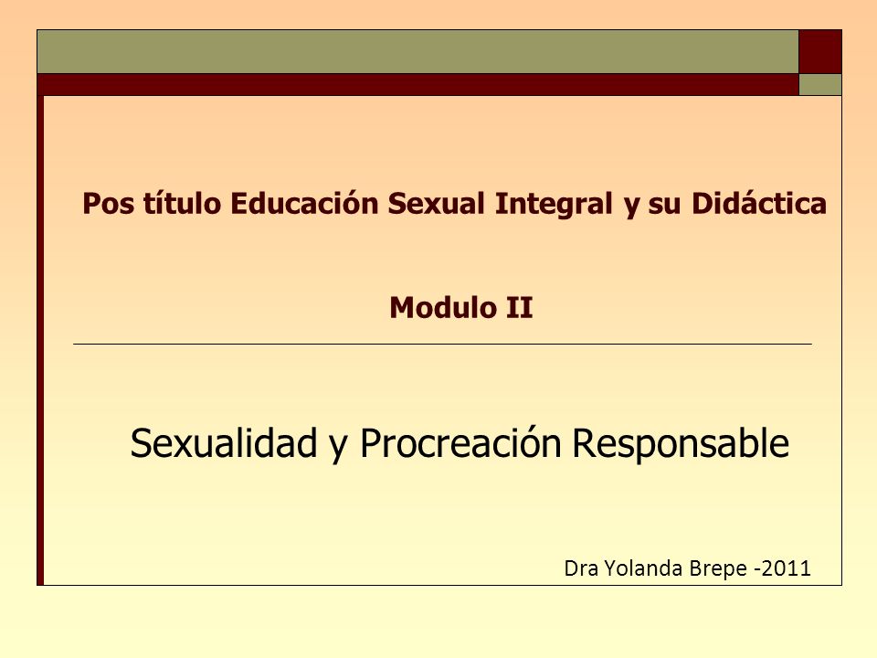 Pos título Educación Sexual Integral y su Didáctica Modulo II