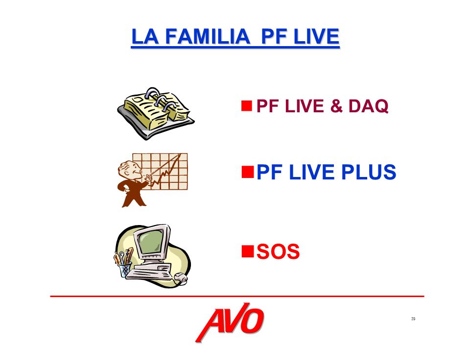 LA FAMILIA PF LIVE PF LIVE & DAQ PF LIVE PLUS SOS