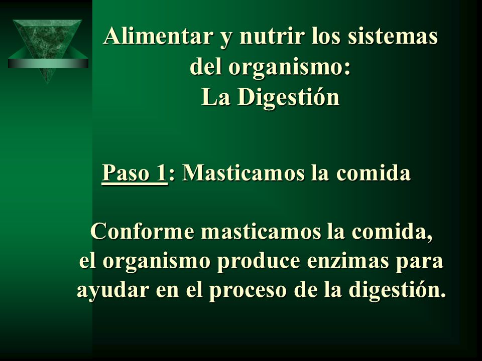 Alimentar y nutrir los sistemas del organismo: La Digestión