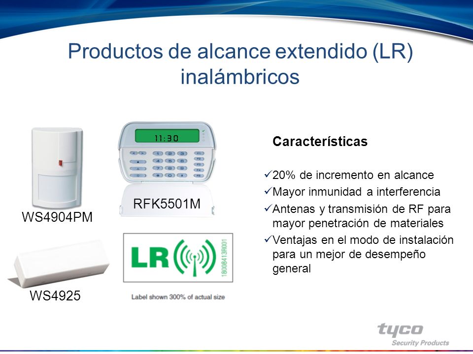Productos de alcance extendido (LR) inalámbricos