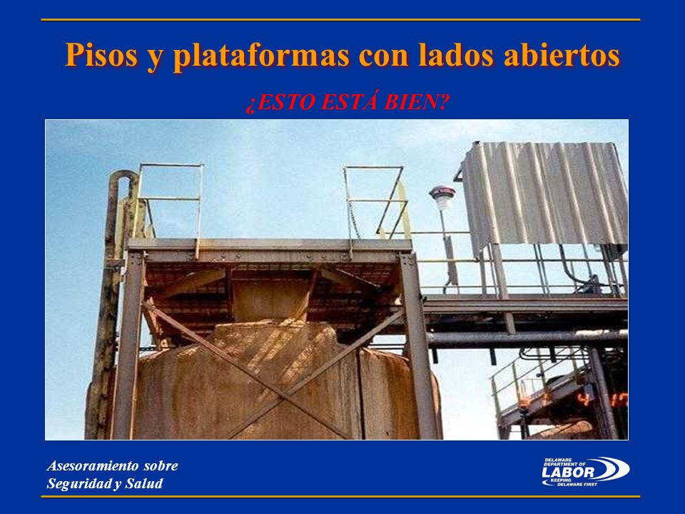 Pisos y plataformas con lados abiertos