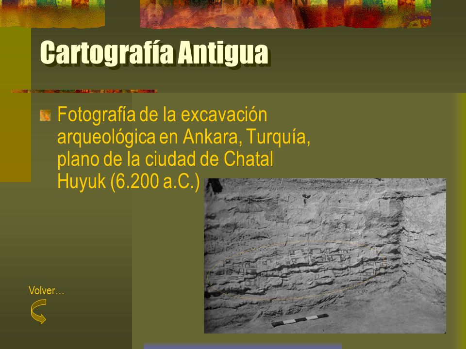 Cartografía Antigua Fotografía de la excavación arqueológica en Ankara, Turquía, plano de la ciudad de Chatal Huyuk (6.200 a.C.)