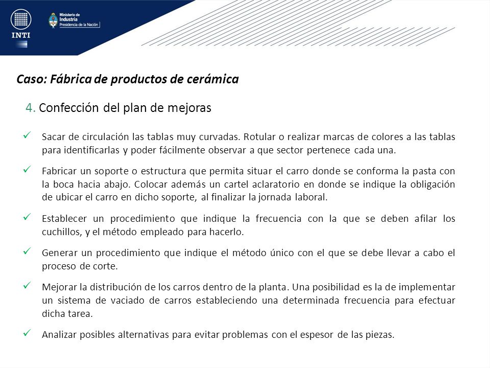 Caso: Fábrica de productos de cerámica