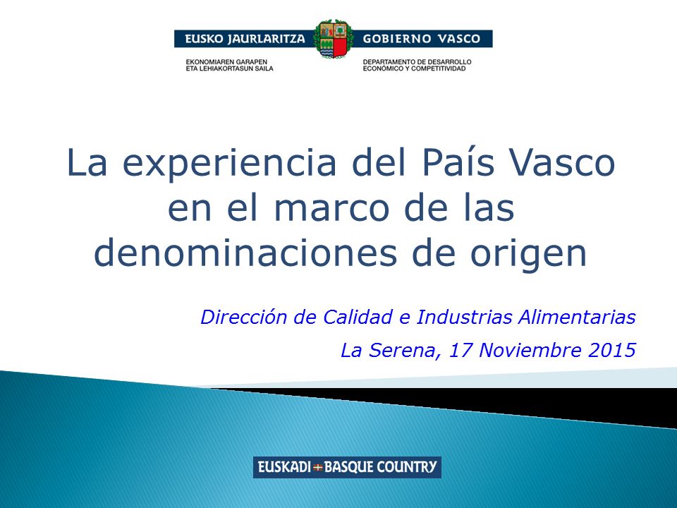 La experiencia del País Vasco en el marco de las denominaciones de origen