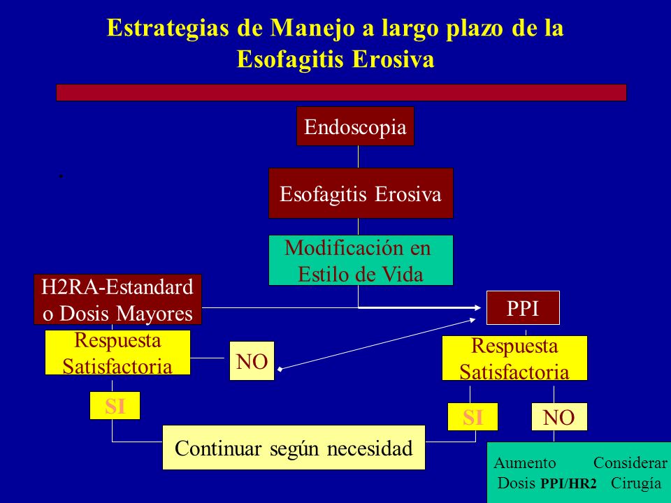 Estrategias de Manejo a largo plazo de la Esofagitis Erosiva
