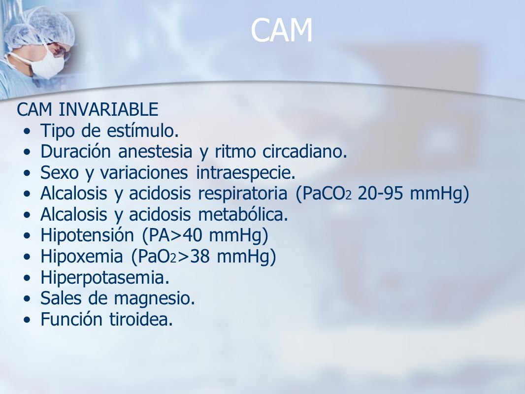 CAM CAM INVARIABLE Tipo de estímulo.