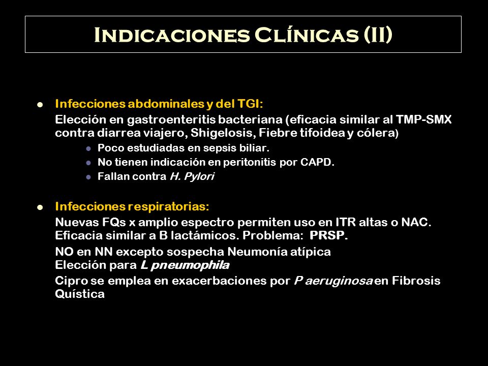 Indicaciones Clínicas (II)