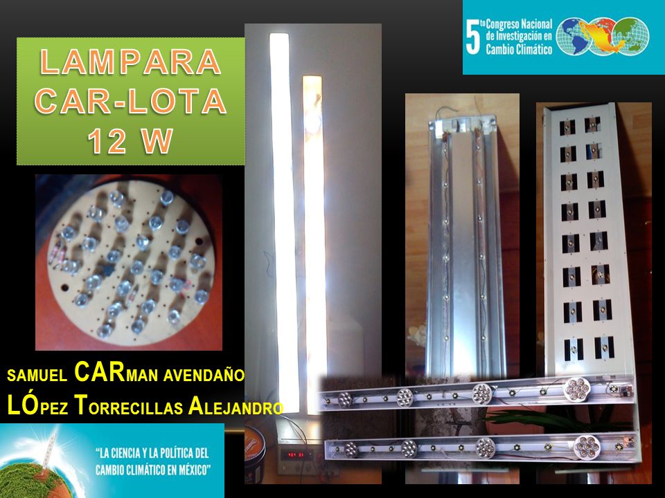 LAMPARA CAR-LOTA 12 W samuel carman avendaño López torrecillas alejandro