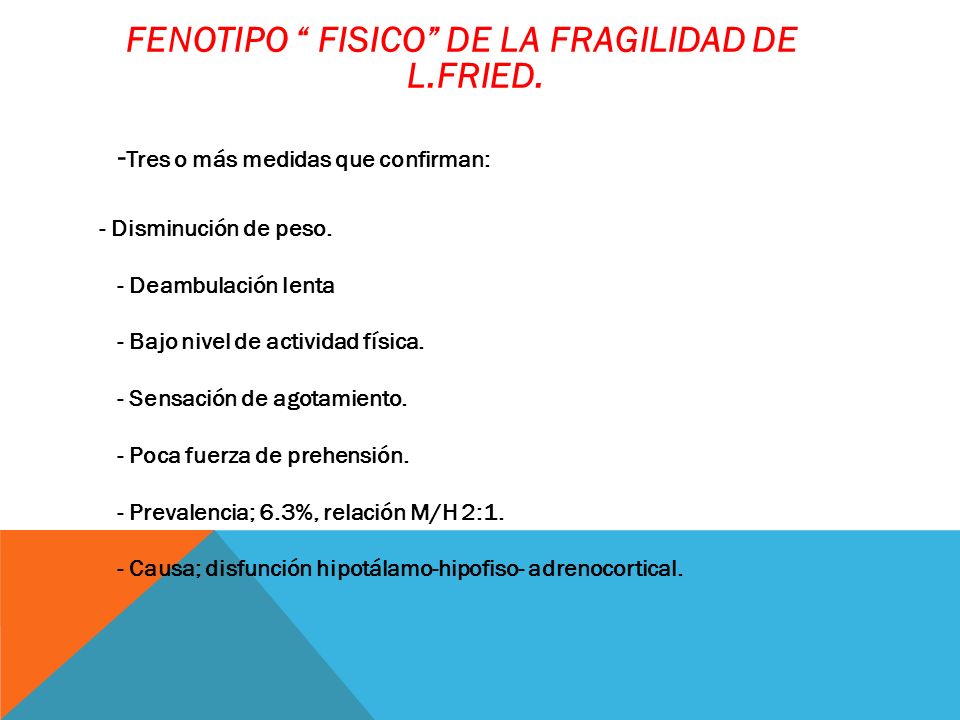 FENOTIPO FISICO DE LA FRAGILIDAD DE L.FRIED.