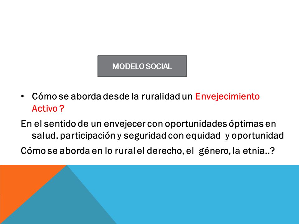 Cómo se aborda desde la ruralidad un Envejecimiento Activo
