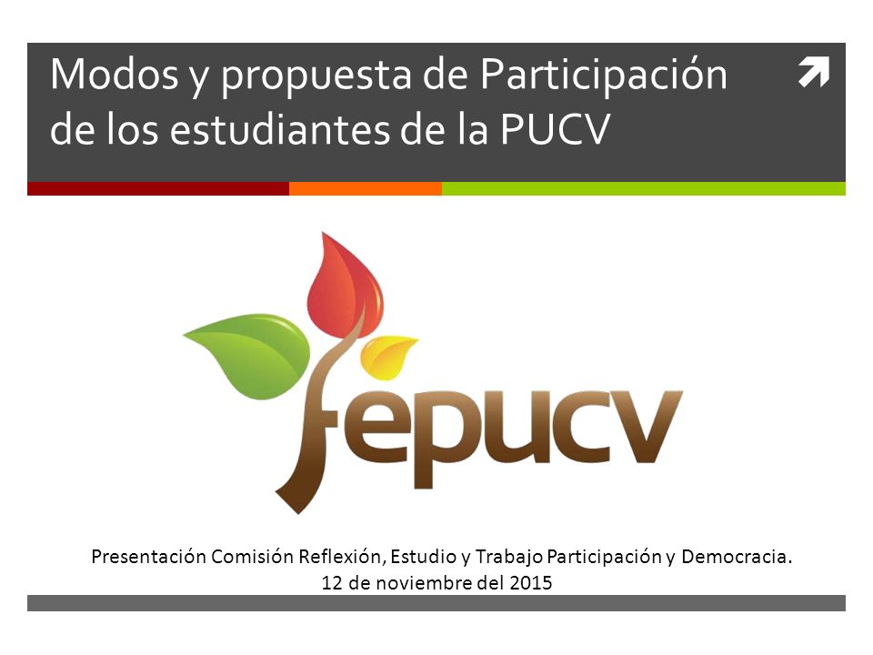 Modos y propuesta de Participación de los estudiantes de la PUCV