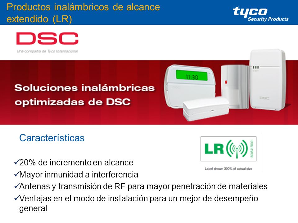 Productos inalámbricos de alcance extendido (LR)