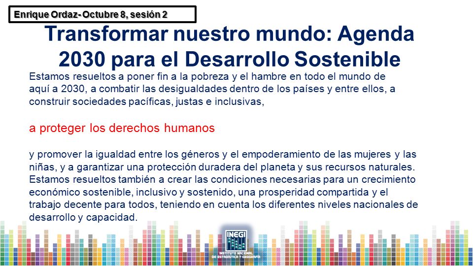 Transformar nuestro mundo: Agenda 2030 para el Desarrollo Sostenible