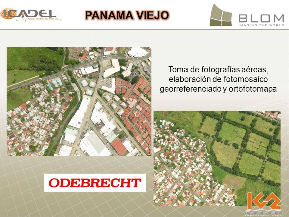 PANAMA VIEJO Toma de fotografías aéreas, elaboración de fotomosaico