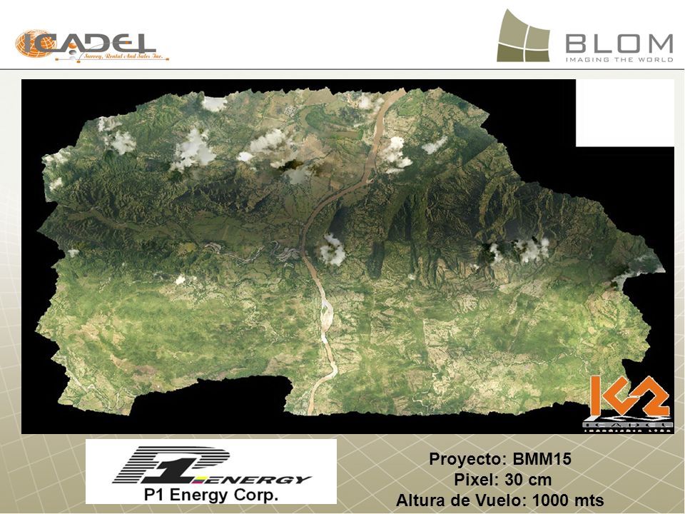 Proyecto: BMM15 Pixel: 30 cm Altura de Vuelo: 1000 mts
