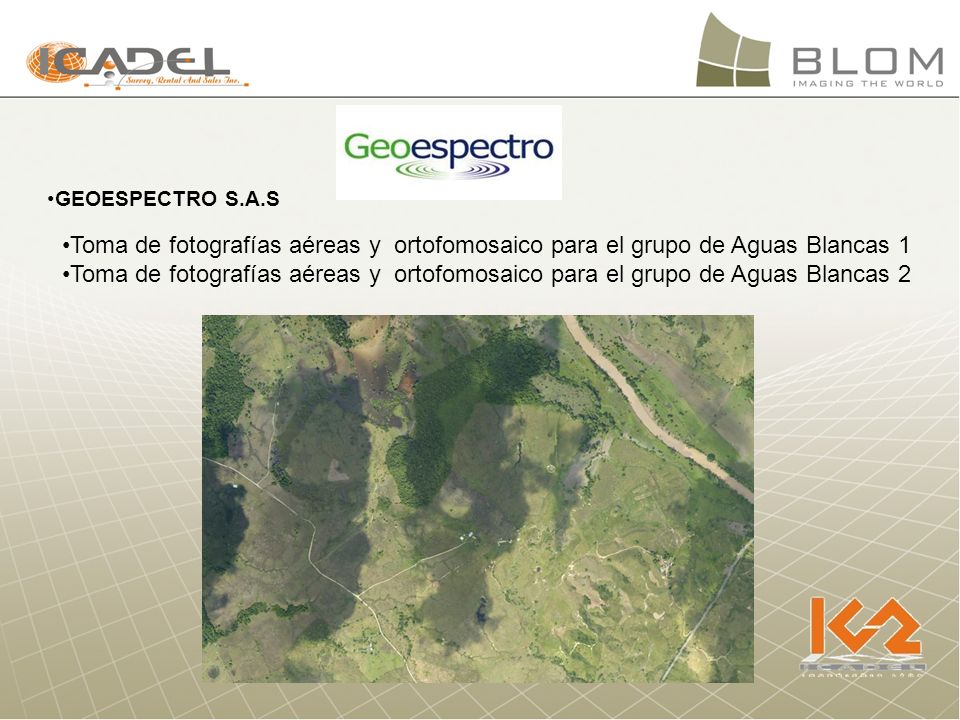 GEOESPECTRO S.A.S Toma de fotografías aéreas y ortofomosaico para el grupo de Aguas Blancas 1.