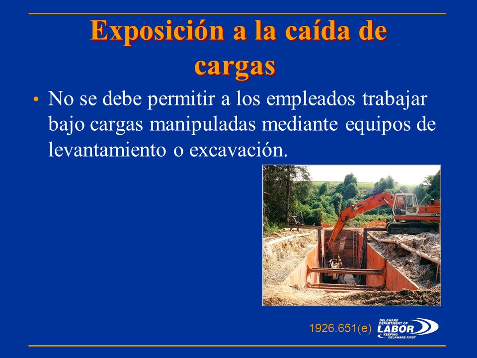 Exposición a la caída de cargas