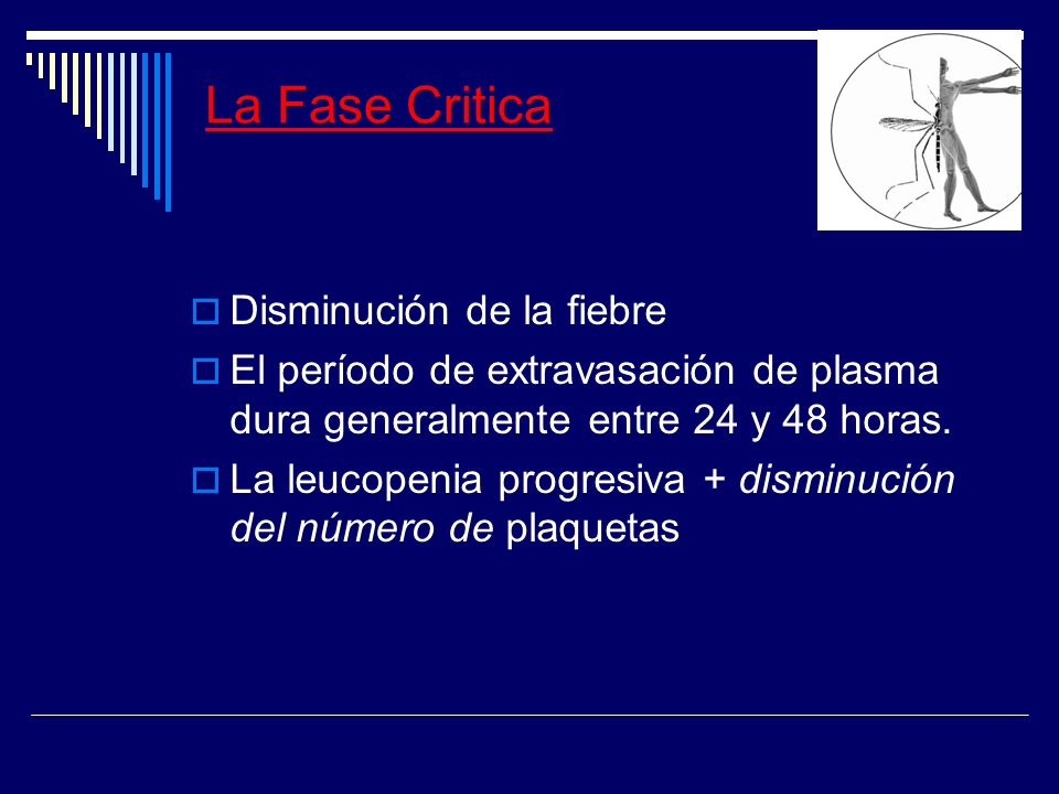 La Fase Critica Disminución de la fiebre