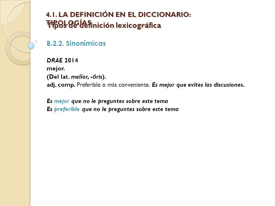 Tipos de definición lexicográfica