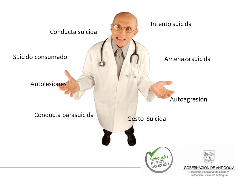 Intento suicida Conducta suicida. Suicido consumado. Amenaza suicida. Autolesiones. Autoagresión.
