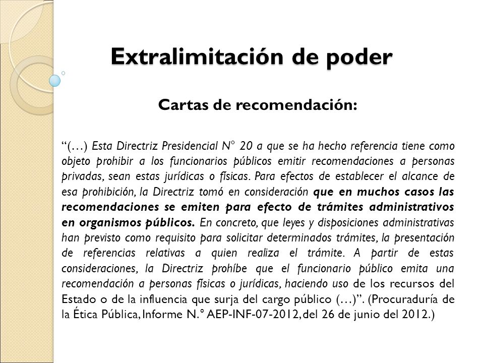 Extralimitación de poder