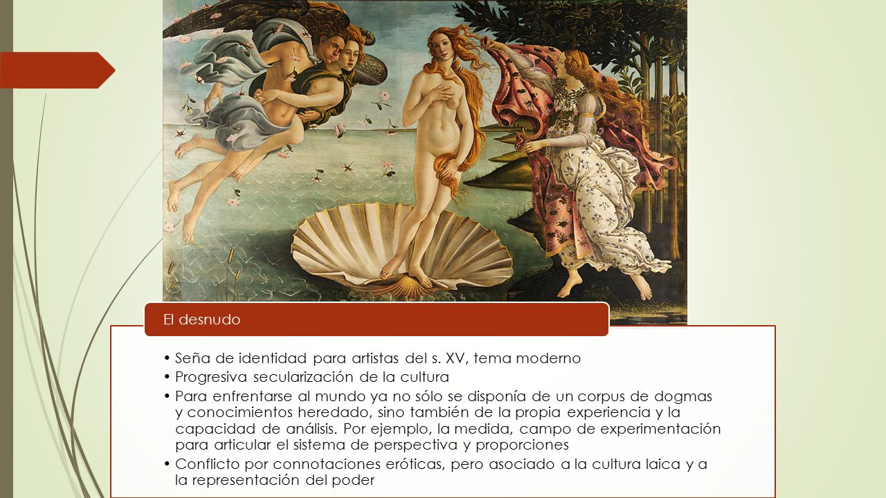 Seña de identidad para artistas del s. XV, tema moderno