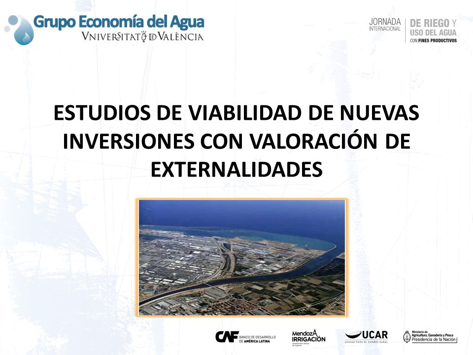 ESTUDIOS DE VIABILIDAD DE NUEVAS INVERSIONES CON VALORACIÓN DE EXTERNALIDADES