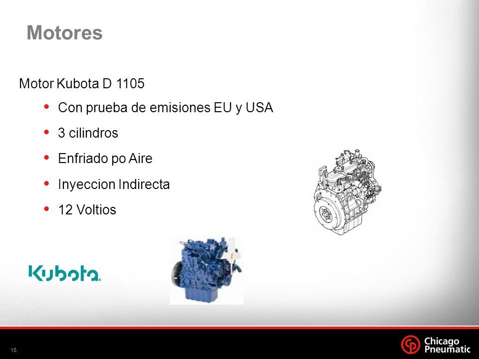 Motores Motor Kubota D 1105 Con prueba de emisiones EU y USA