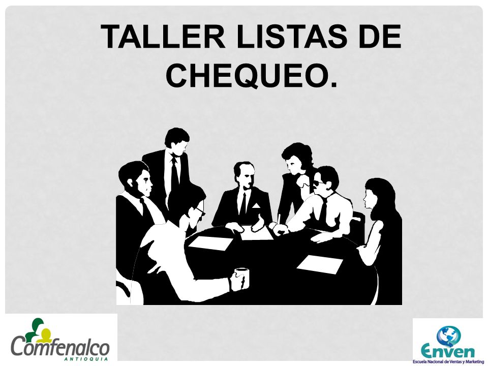 TALLER LISTAS DE CHEQUEO.