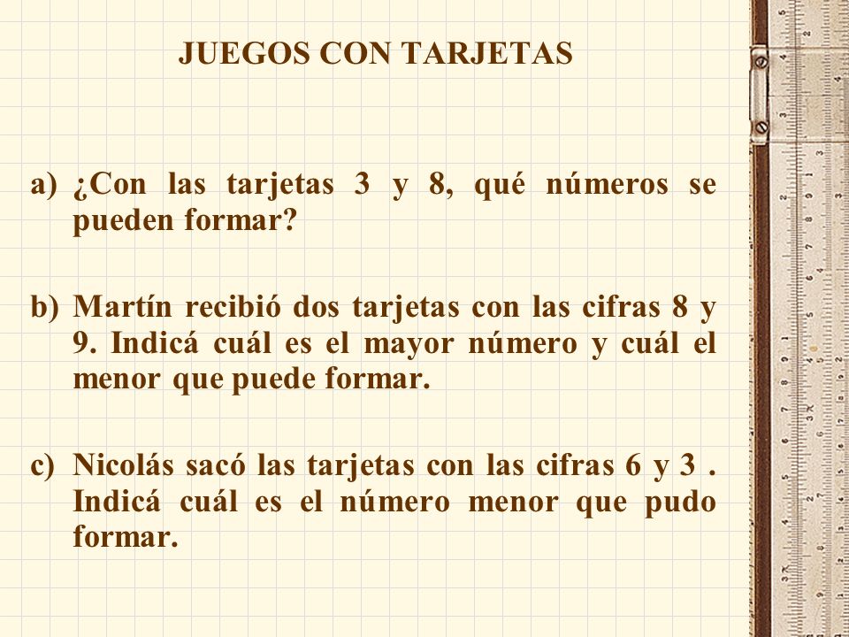 ¿Con las tarjetas 3 y 8, qué números se pueden formar